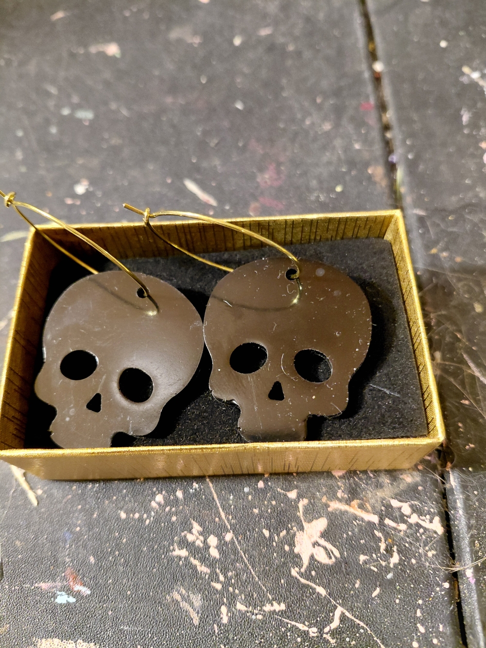 Black Skull Dangle Earrings - Women Jewelry Earrings